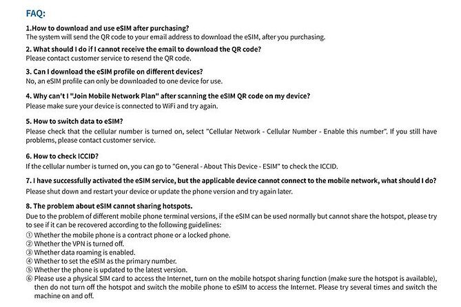 eSIM in Korea for 1 to 30 Days with 3GB to Unlimited - Frequently Asked Questions