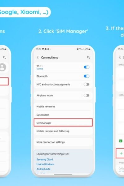 Europe: Esim Mobile Data (40 Countries) 10/15/20/30 Days - Phone Compatibility