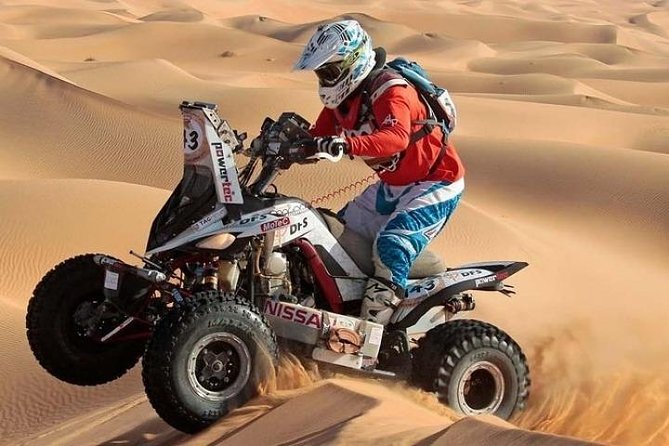 Evening Desert Safari + Quad Bike, Dune Bashing & BBQ Dinner & Live Show - Thrills on Golden Sands