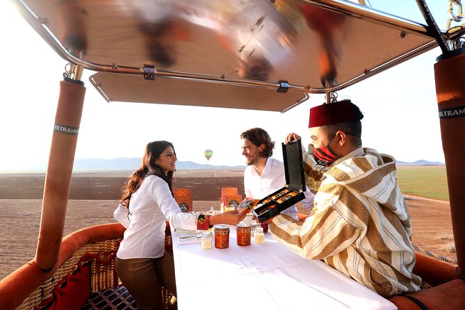 Exceptional Private ROYAL Hot Air Balloon Flight With Seated Air Breakfast - Gourmet Breakfast and Moroccan Tea Onboard