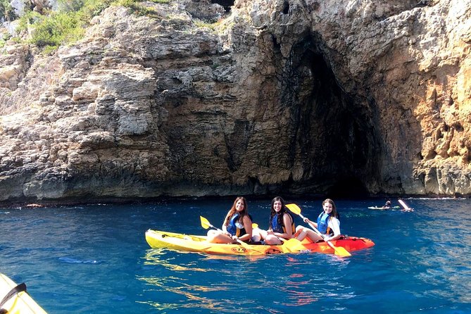 Excursion Kayak Granadella Snorkeling Picnic Photos Visit Caves - Tour Highlights