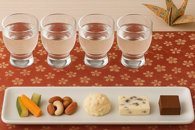 Experience of pairing sake tasting with snacks in Kyoto - An In-Depth Look at the Kyoto Sake Tasting Tour