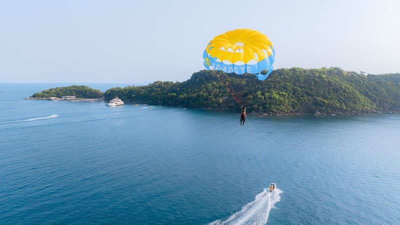 Experience Sea Sports at Nautilus Namaste Cruise & Canoe transfer - Parasailing, jet skiing and one towable ride