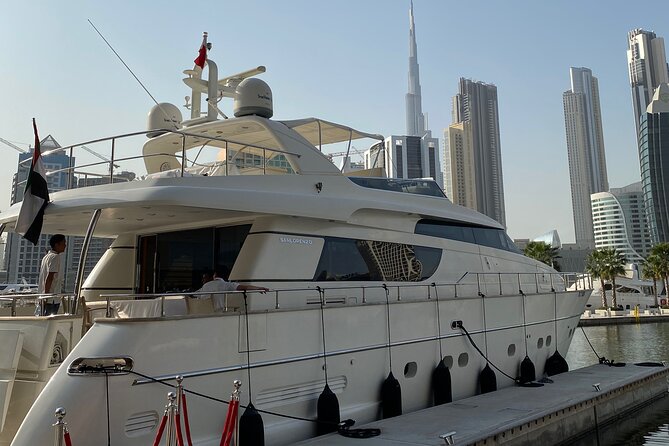 Explore Dubais Shore on a Luxurious Yacht Sanlorenzo 72 - Meeting Point Details and Directions