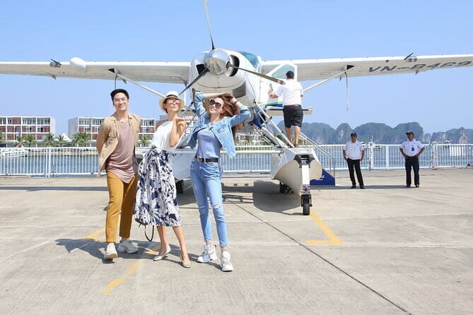Explore Halong Bay by Scenic Seaplane and Luxury Day Cruise - Starting the Journey: Pickup and Scenic Flight