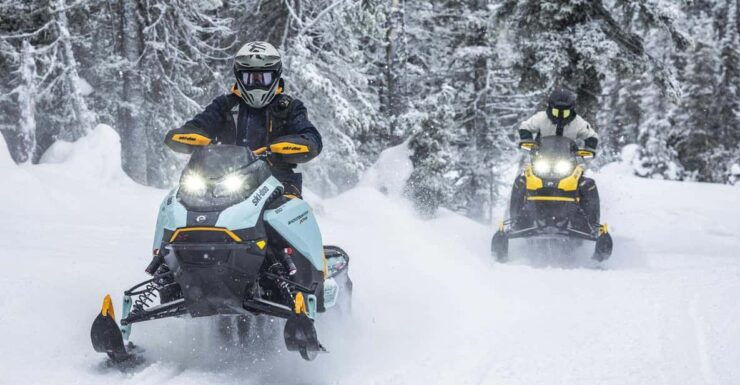 Explore the Depths of the Canadian Forest in Snowmobile - Transportation and Pickup