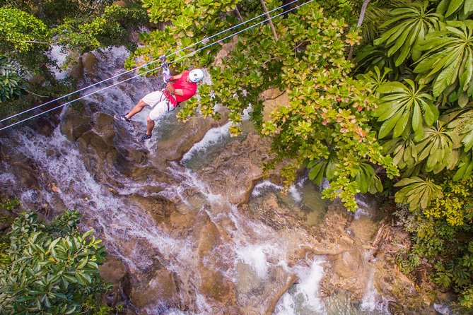 Falls Flyer Zipline and Dunns River Falls Adventure Tour From Montego Bay - Tour Highlights