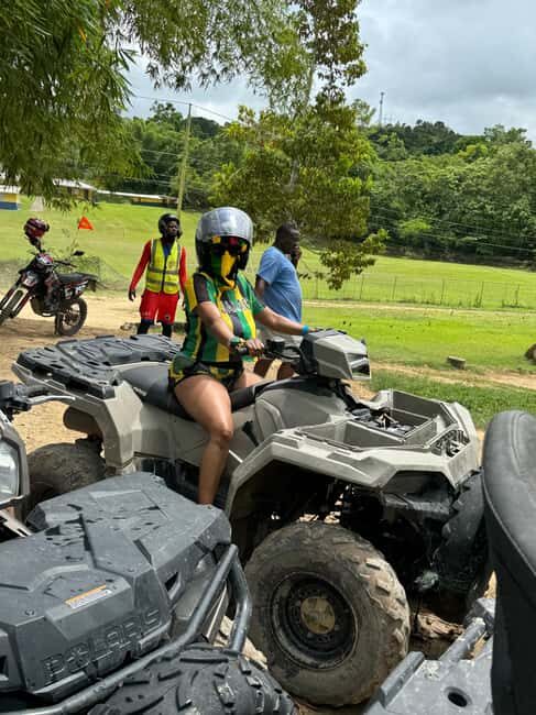 Falmouth: Blue Hole and Secret Falls Tour with ATV Ride - The ATV Adventure: Muddy Trails and Jungle Thrills