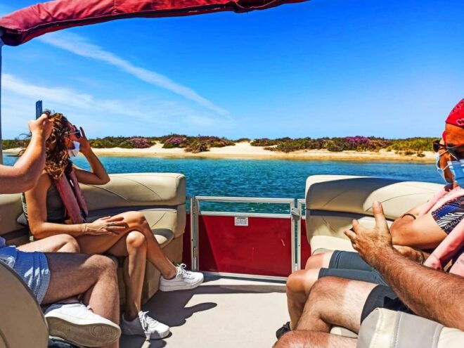 Faro: Ria Formosa Faro Islands Catamaran Tour - Multilingual Tour Guide