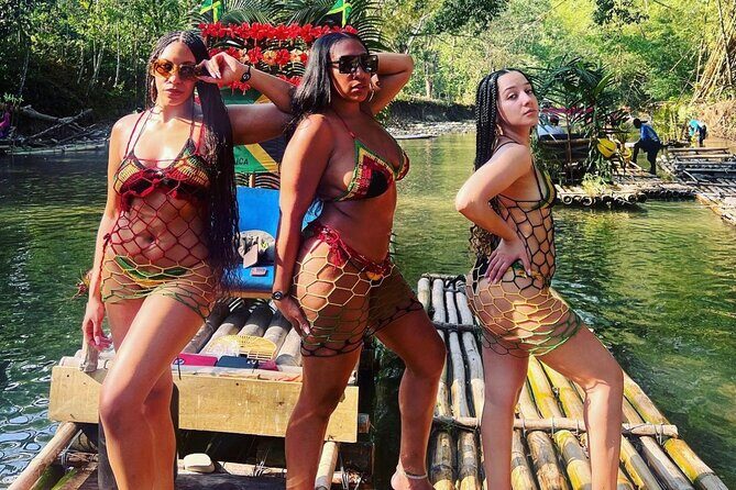 Favorite Bamboo Rafting Experience w/ Decorated Raft - A Fun and Relaxing Bamboo Rafting Adventure in Montego Bay