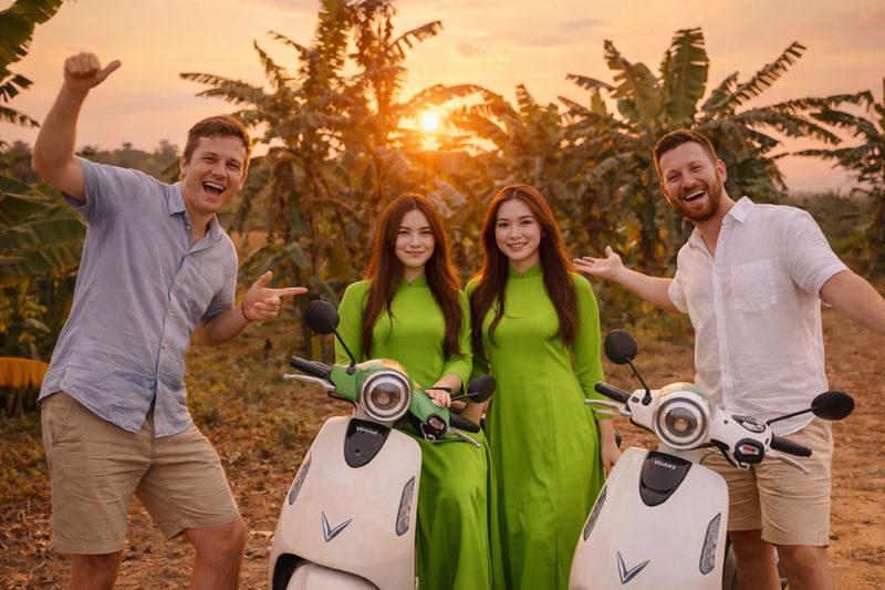 Female Riders in Ao Dai: Hanoi Sunset & Nightlife Experience by Motorbike - The evening, in a few key points