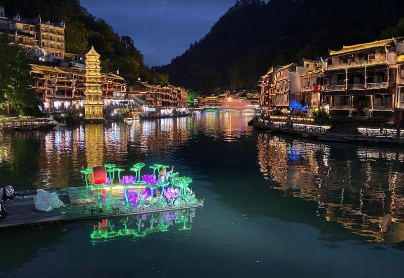 Fenghuang Ancient Town - What the lights reveal from the Tuojiang