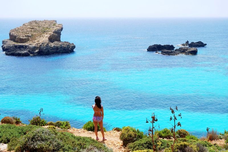 Fernandes Gozo, Comino & The Blue Lagoon Cruise Experience - Swimming at a quiet Gozo bay
