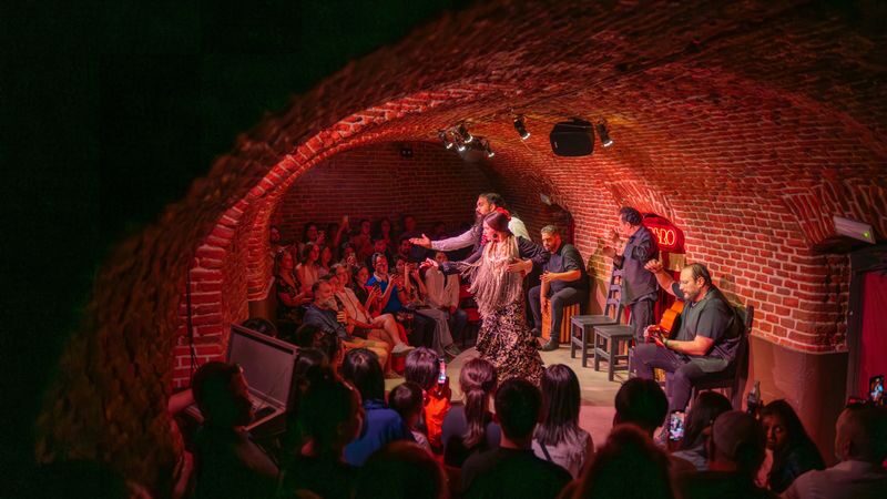 Flamenco show entry ticket in Madrid - The brick cave sets the tone