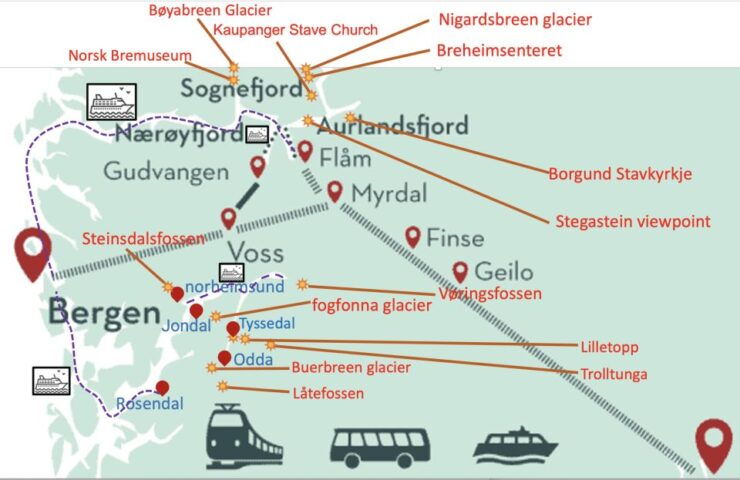 Flexible Tour to Hardangerfjord, Vøringsfossen, or Glacier - Highlighted Tour Flexibility