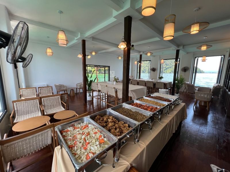 Floating Club House Island Hopping Day Tour at Gaya Island, Sabah - At the club house: swim, slide or take it easy