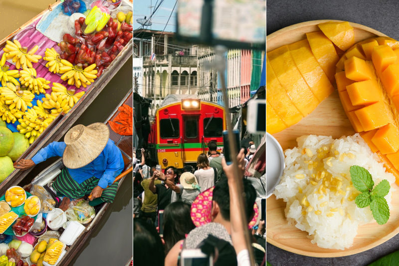 Floating Market & Michelin Delights Light-Luxury Day Tour by AK GO - Maeklong Market, where the train takes center stage