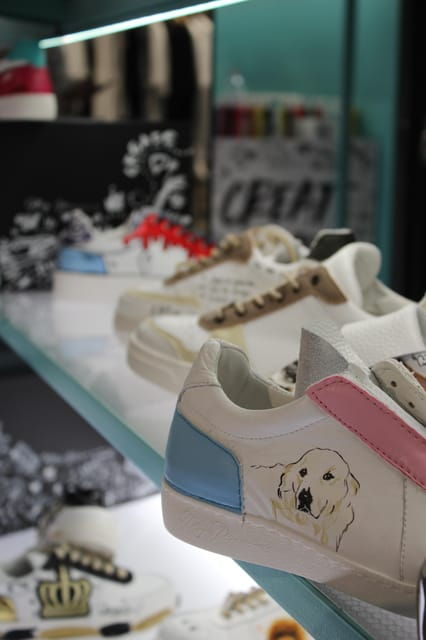 Florence: Custom Sneaker Making Experience With Wine Tasting - Artisan Crafting Process