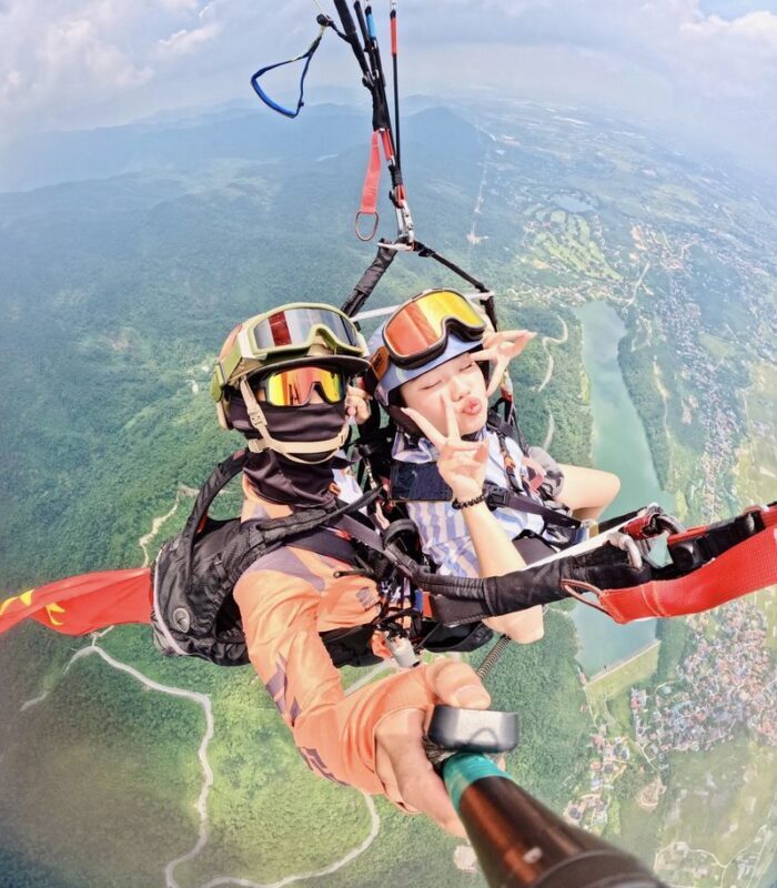 Fly Over Tam Dao Mountain - Paragliding Experience near Hanoi - Getting ready at the take-off site