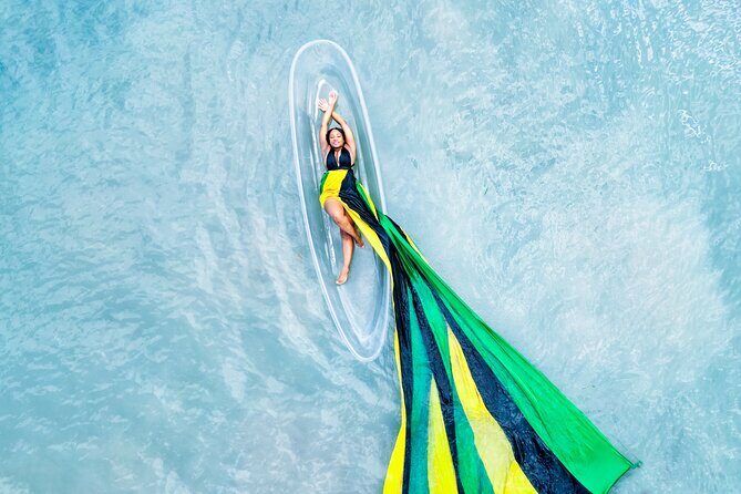 Flying Dress Clear Kayak/Boat Drone Photo Shoot in Montego Bay - Good To Know