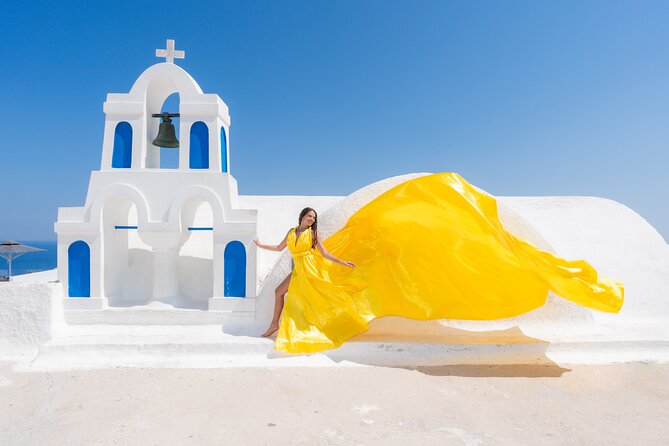 Flying Dress Experience - Santorini Photoshoot - Unforgettable Memories in the Sky