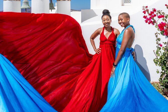 Flying Dress Experience - Santorini Photoshoot - The Sum Up