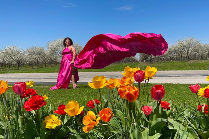 Flying Dress Photo Shoot in Traverse City - End Point and Transportation