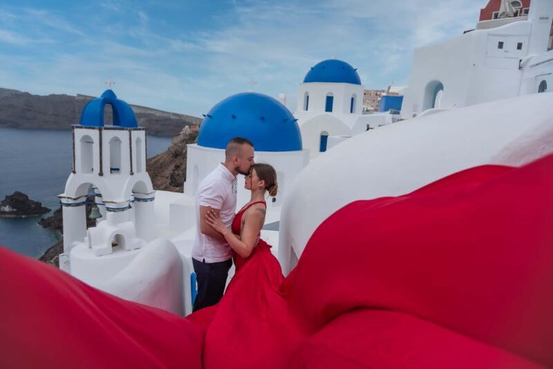 Flying Dress Photography in Oia, Santorini - The Experience Breakdown