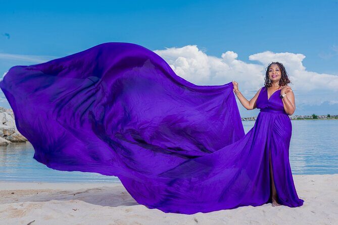 Flying Dress Photoshoot at Doctors Cave Beach Montego Bay Jamaica - What to Expect from the Experience