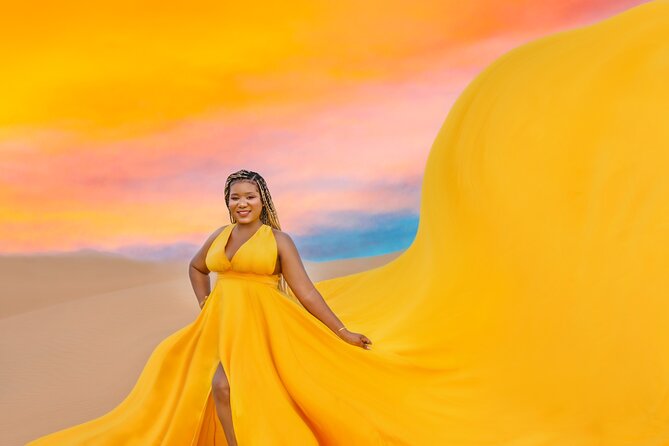 Flying Dress Photoshoot Dubai Solo, Couple and Group Session - Couple Flying Dress Session