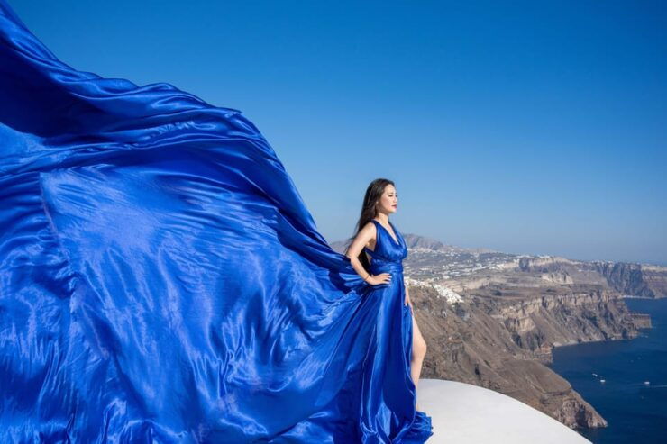 Flying Dress Photoshoot in Santorini - Unique Services Offered