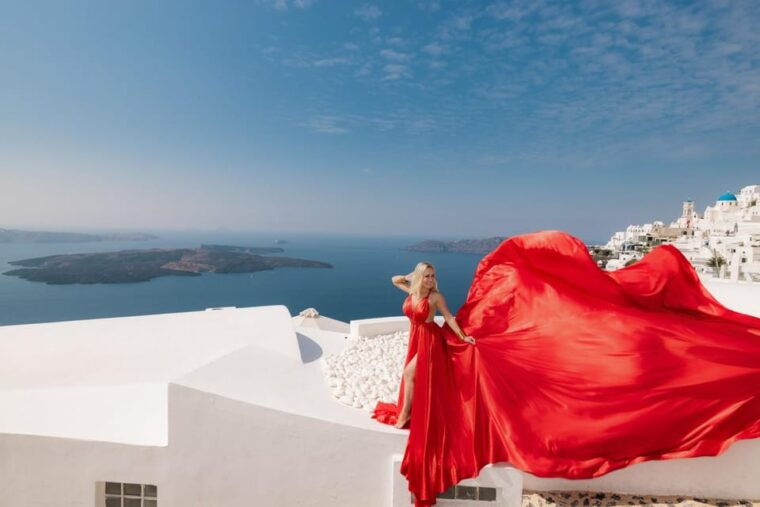 Flying dress Photoshoot in Santorini with Hotel Pickup - Authentic Insights from Reviews