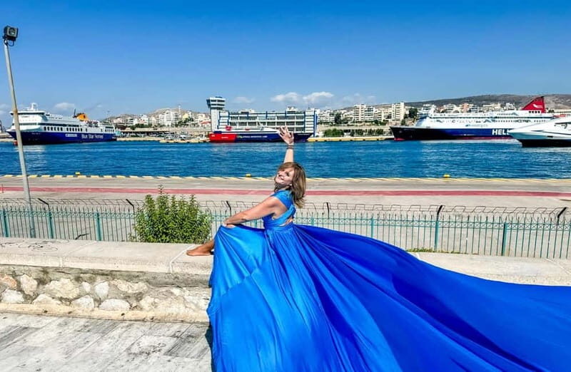 Flying Dress Photoshoot - Piraeus Cruise Port - Good To Know