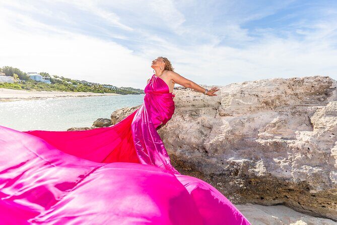 Flying Dress Photoshoot Turks and Caicos - The Sum Up
