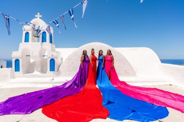 Flying Dress Santorini Photoshoot - The Sum Up