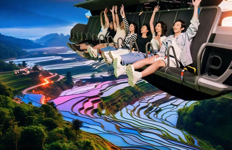 Flying over Shanghai 8D naked eye immersive experience ticket (Kade Dragon Dream store) - At a glance: Shanghai from a suspended seat