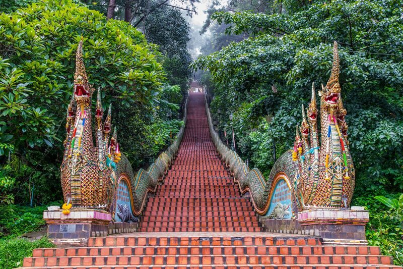Free eSIM Doi Suthep,Hmong Village,WatUmong Half Day Tour Chiang Mai - Wat Umong: quiet paths and old tunnels