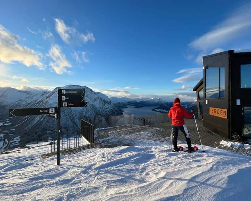 From Åndalsnes: Cable Car and Nesaksla Snowshoe Hike - The Itinerary in Detail