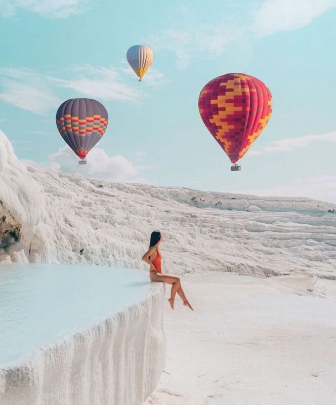 From Antalya: Pamukkale Hot Air Balloon Flight with Lunch - Walking the terraces and ancient Hierapolis