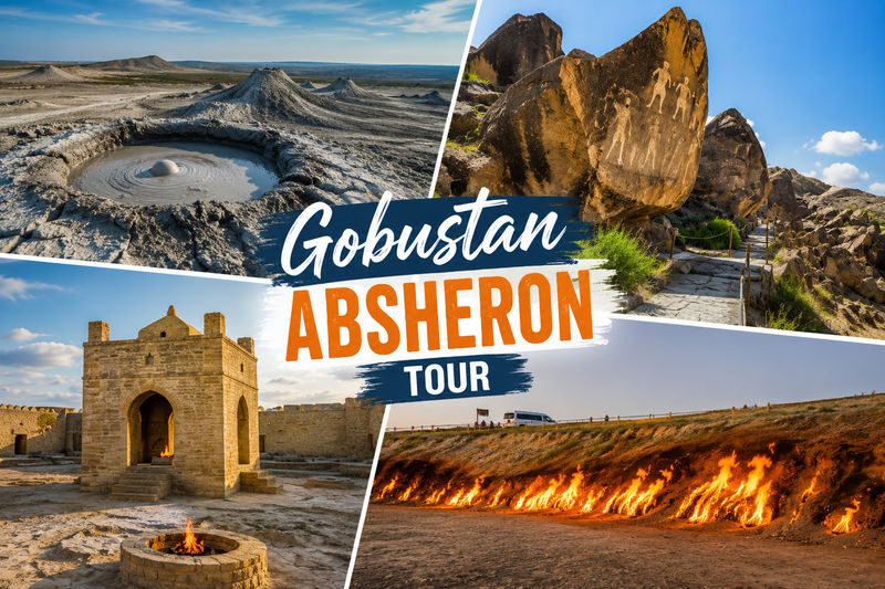 From Baku: Gobustan, Mud Volcanoes & Fire Temple Tour - Yanar Dag brings the fire story outdoors