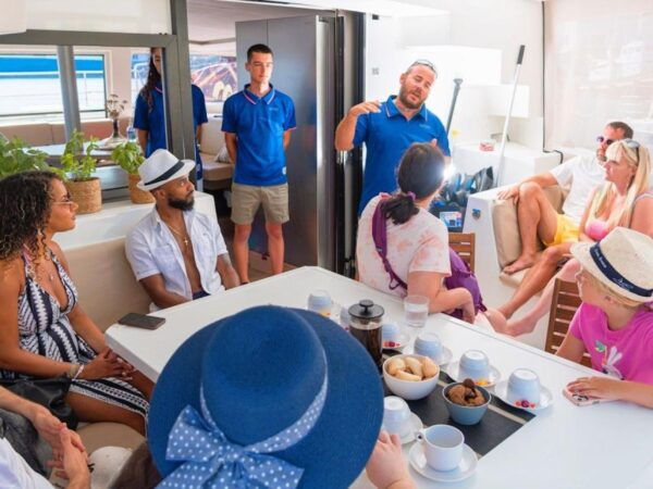 From Chania: Agioi Theodoroi Catamaran Dinner Cruise - Frequently Asked Questions