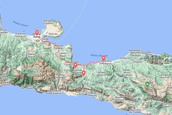 From Chania: Rethymno Town - Argiroupolis Village - Kournas Lake - The Sum Up