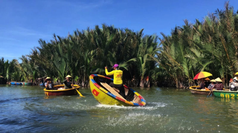 From Da Nang: Coconut Forest & Hoi An Ancient Town Day Tour with Basket Boat Race Optional - From Da Nang to the Coconut Forest