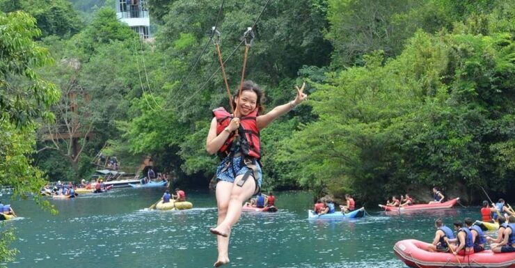 From Dong Hoi/PhongNha: Zipline at Dark Cave & Paradise Cave - Exploring Dark Cave