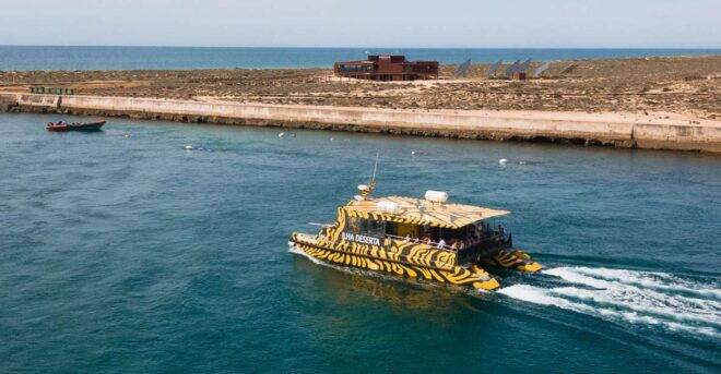 From Faro: Catamaran Boat Trip to Deserta Island With Stop - Full Description