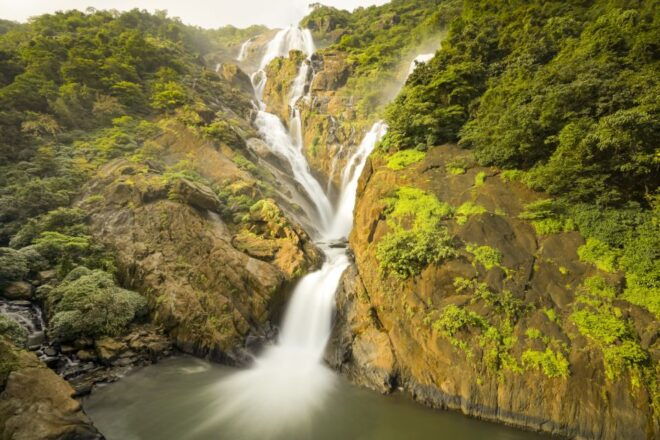 From Goa: Dudhsagar Waterfalls & Plantation Tour - Dudhsagar Waterfalls