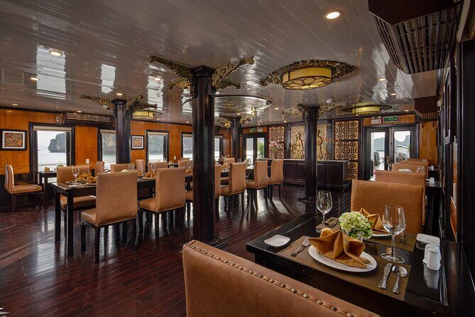 From Hanoi: Breathtaking Beauty Bai Tu Long 2-Day Scenic Cruise - Dining and Onboard Experience