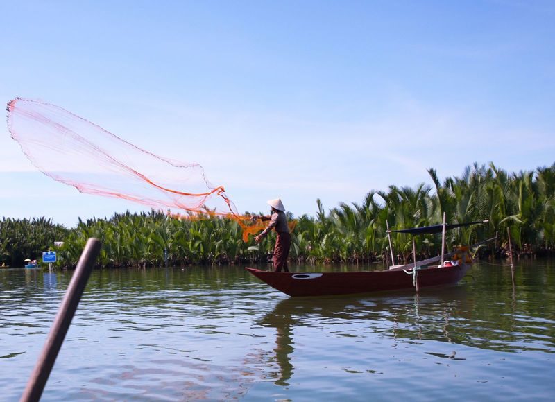 From Hoi An: Coconut Forest Basket Boat, Dinner & Lantern Release - Dinner with Hoi An dishes