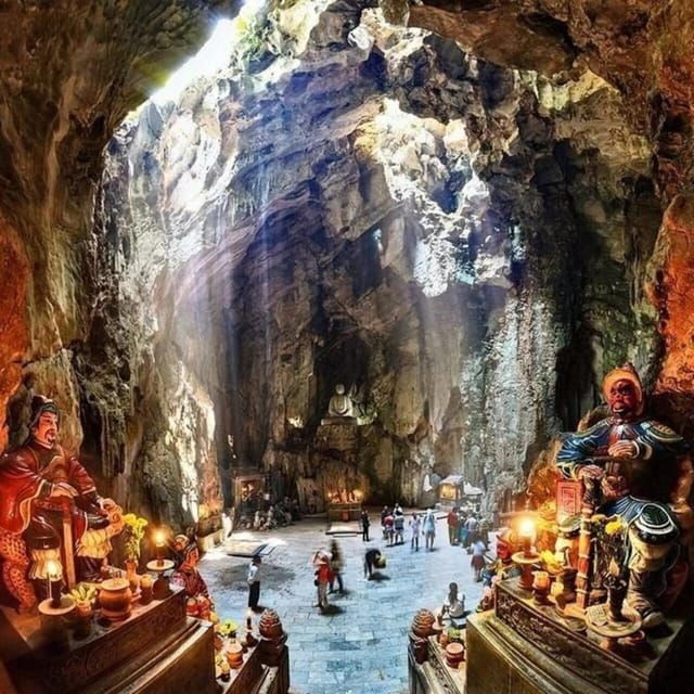 From Hoi An: Marble Mountains ,Am Phu Cave Guide Tour, Lunch - Transportation and Pickup