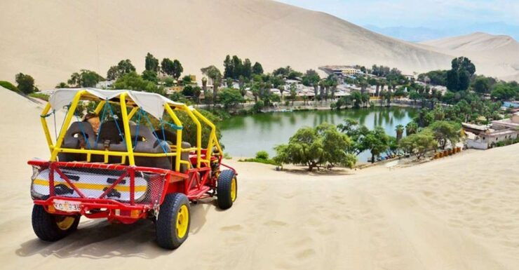 From Huacachina: Sunset Sandboard and Buggy in the Dunes - Sunset at Huacachina Oasis